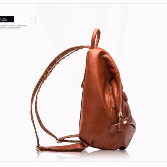 Women\'s Backpack Leather Litchi Texture Academy